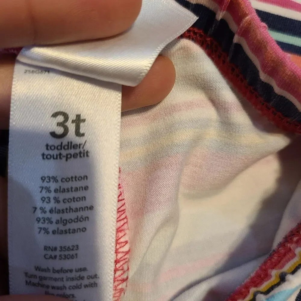 𝅺Carters 3T girls multicolored striped leggings